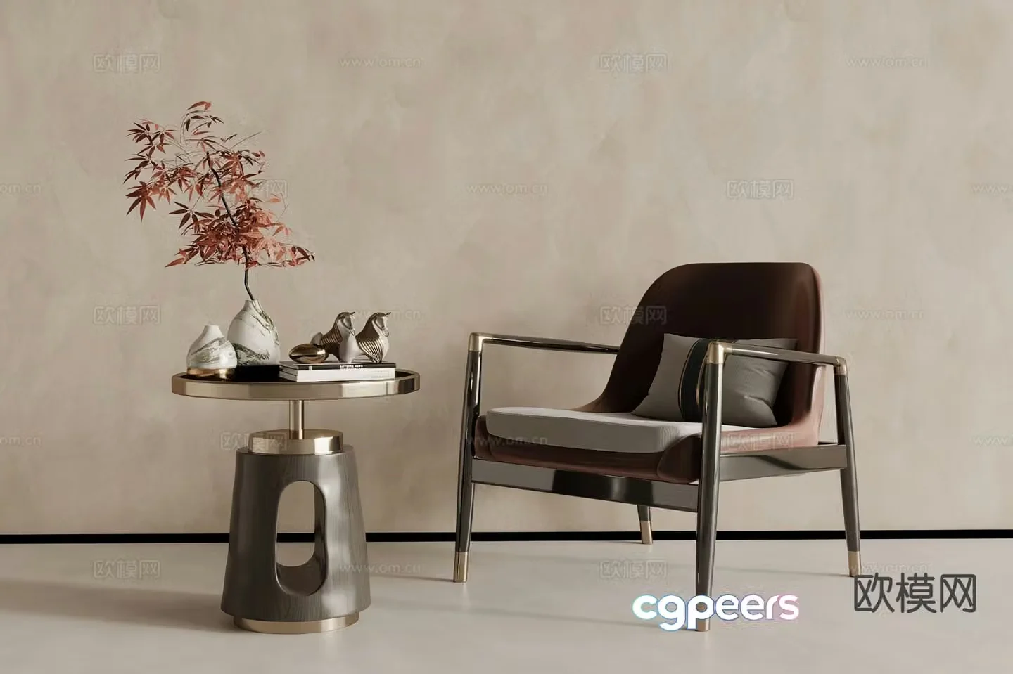 New Chinese style leisure chair 3d model