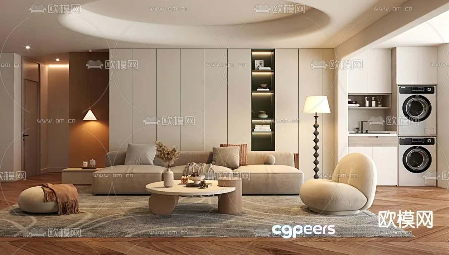 Modern living room 3d model