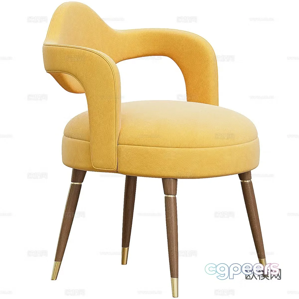 New Chinese style leisure chair book chair 3d model