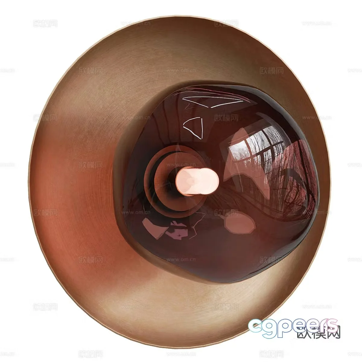 New Chinese style decorative wall light 3D model