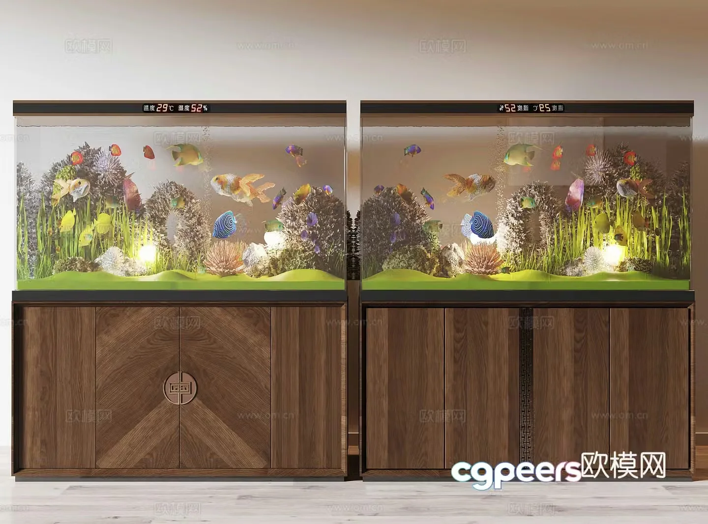 New Chinese fish tank 3D model