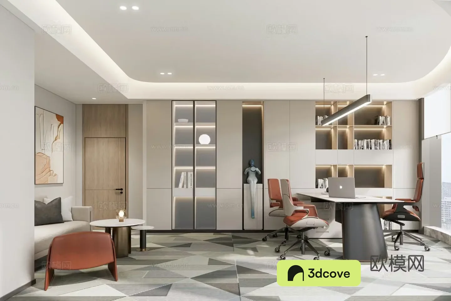 Modern manager office lady office desk chair office casual sofa office book