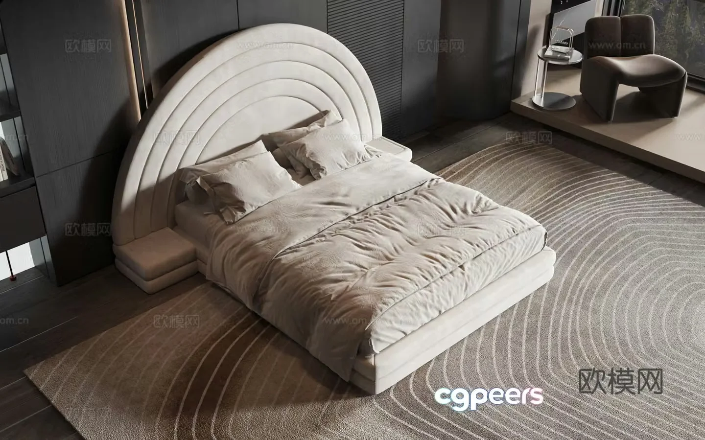 Modern style product bed 3d model