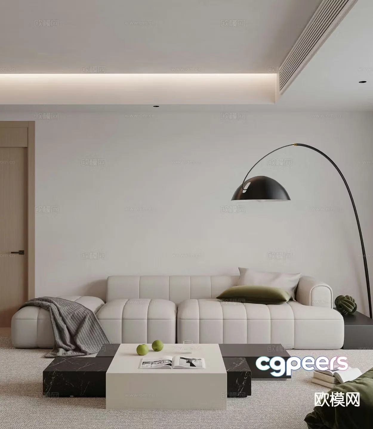 Modern sectional sofa 3d model