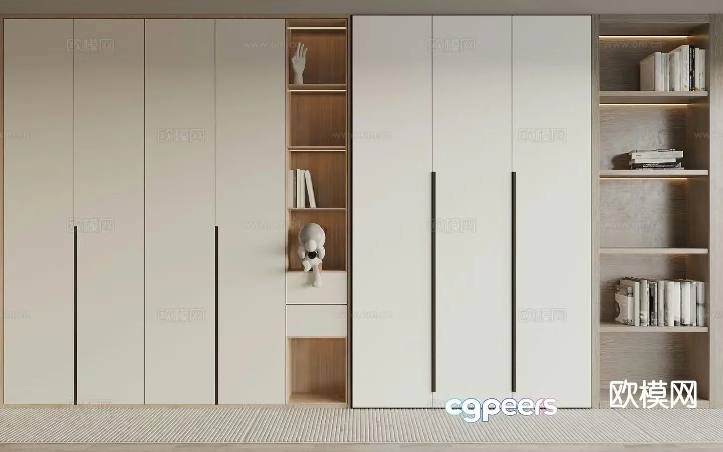 Log style wardrobe 3D model