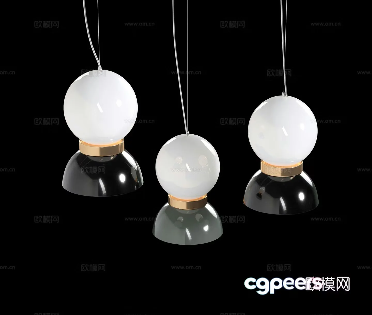 Modern chandelier 3d model