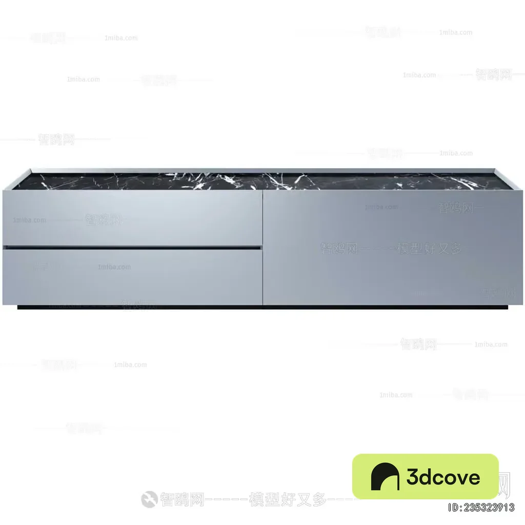 Modern Grey Cabinet With Drawer