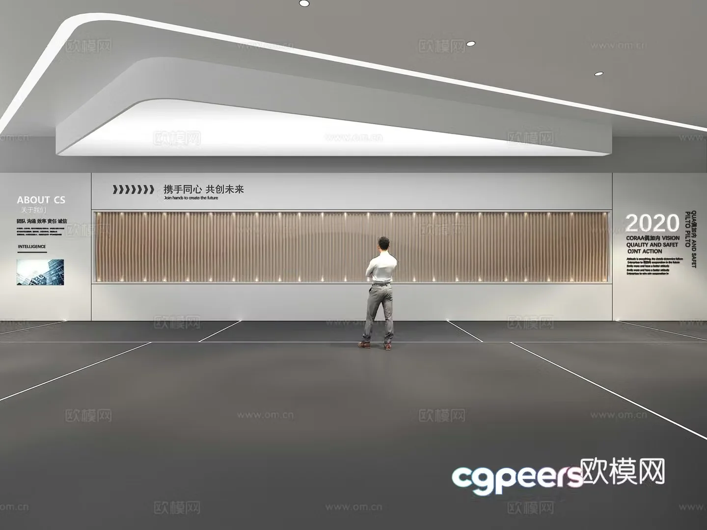 Cultural wall Corporate culture wall Display wall Theme wall Exhibition hall Campus culture Corridor 3D model