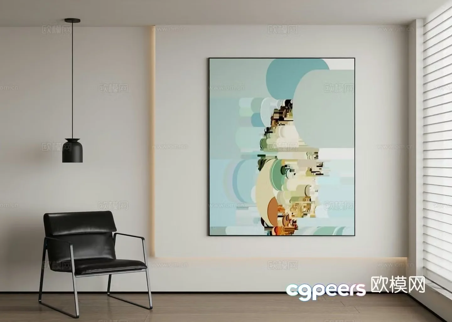 Modern decorative painting 3d model