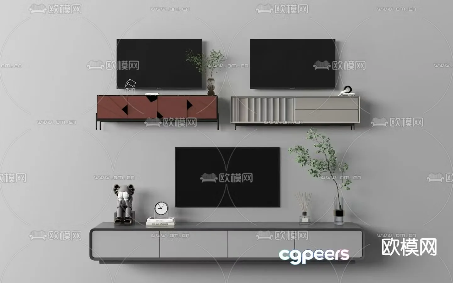 Modern TV cabinet 3d model