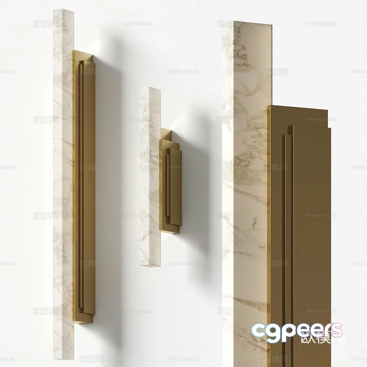 New Chinese style light luxury LUXXU decorative wall light 3D model