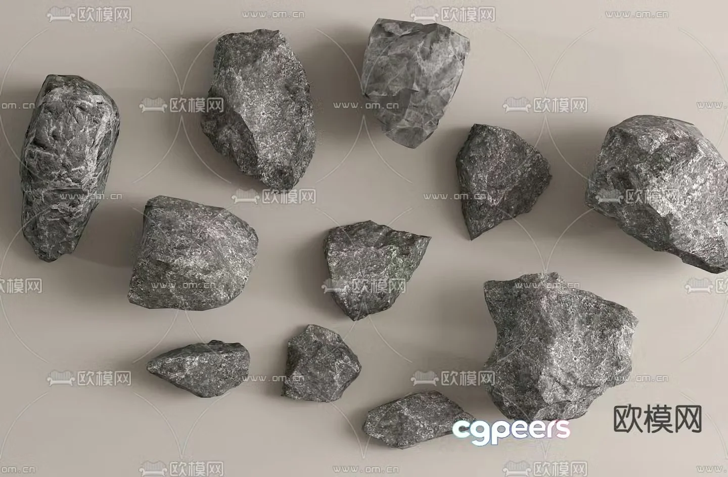 stones stone landscape stone 3d model