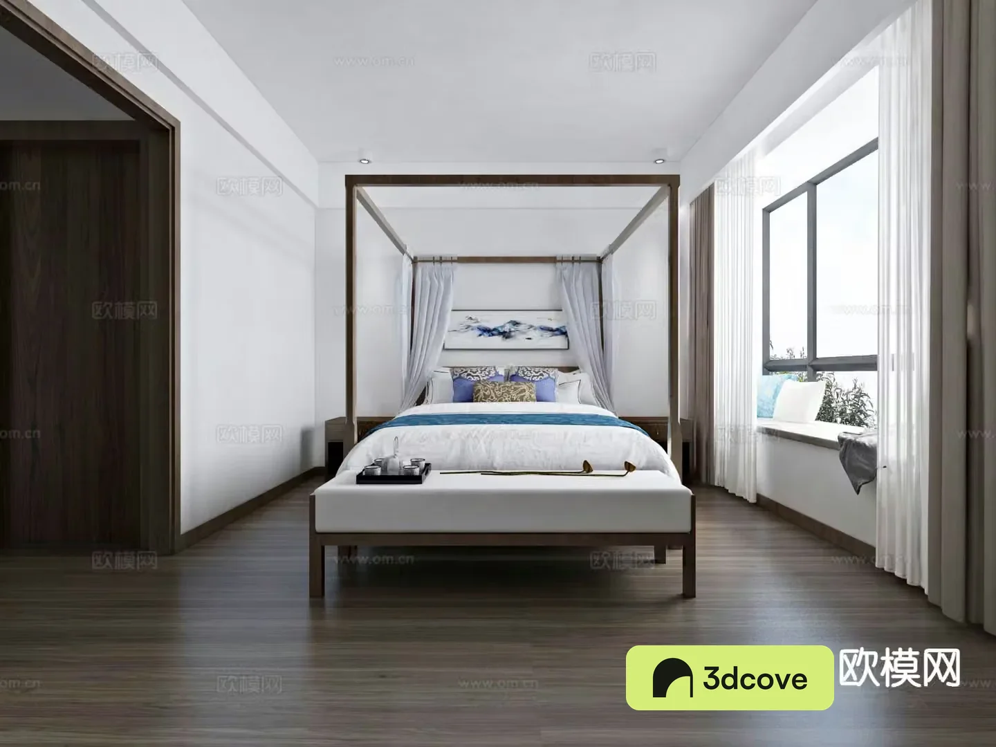New Chinese style bedroom master bedroom