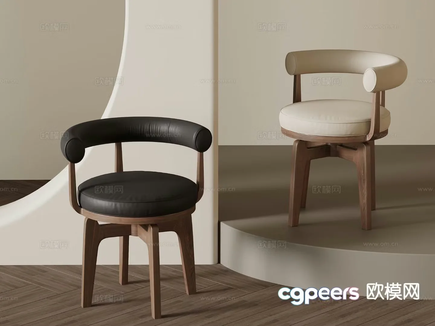 Medieval style chair leisure chair 3d model