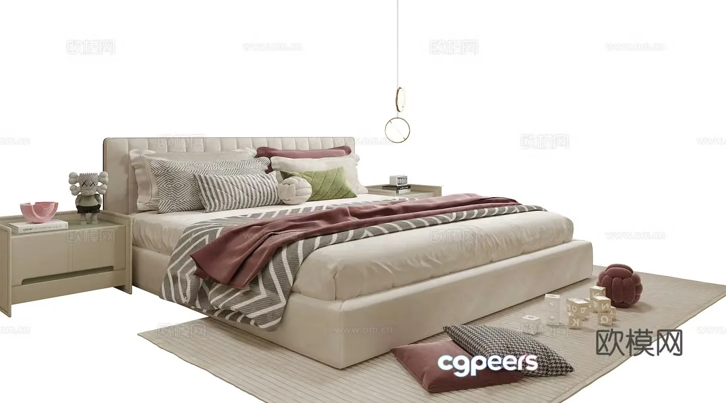 Modern children’s bed 3d model