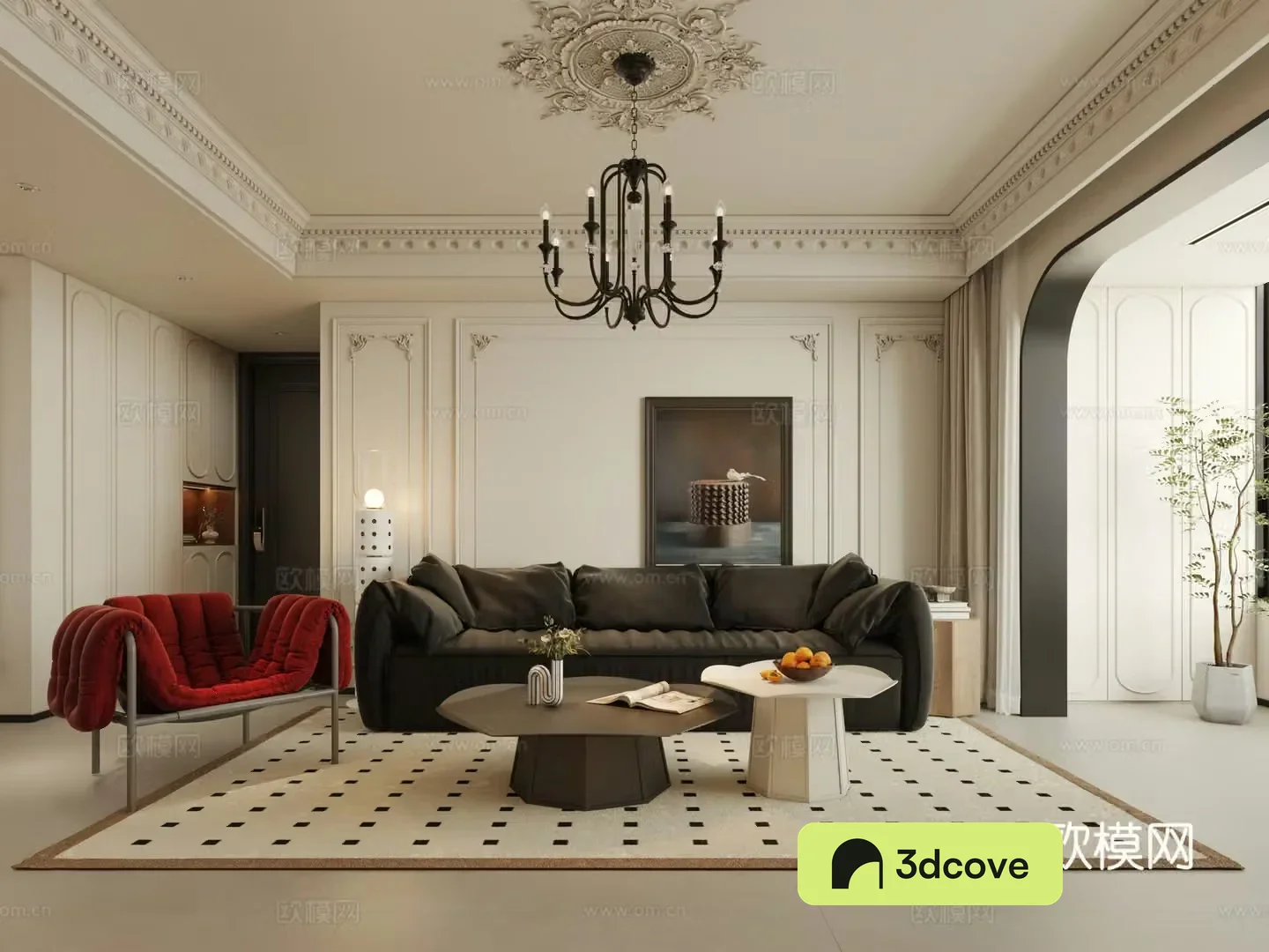 French living and dining room