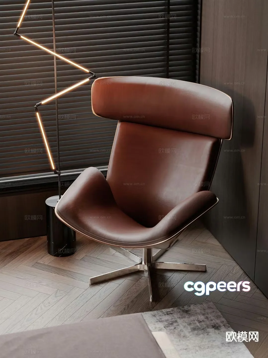 Modern chair leisure chair 3d model