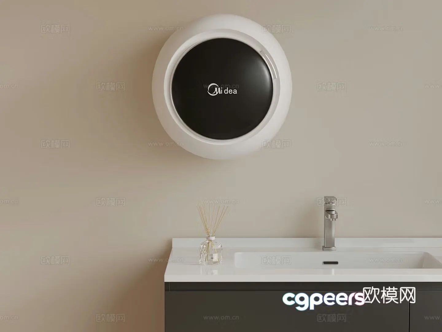 Modern hand washing machine wall-mounted washing machine 3d model