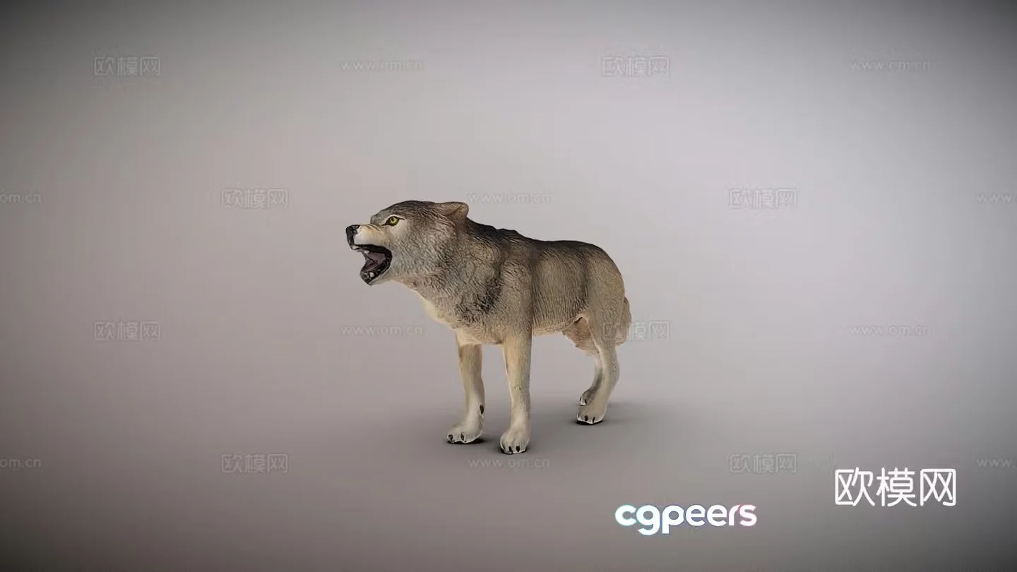 Wolf Statue 3d Model