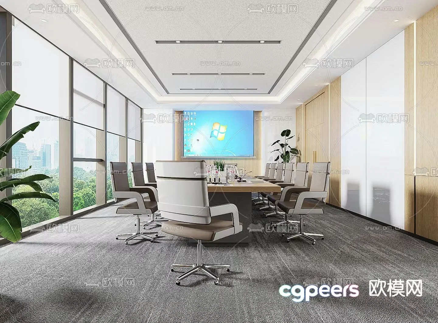 Modern conference room 3d model