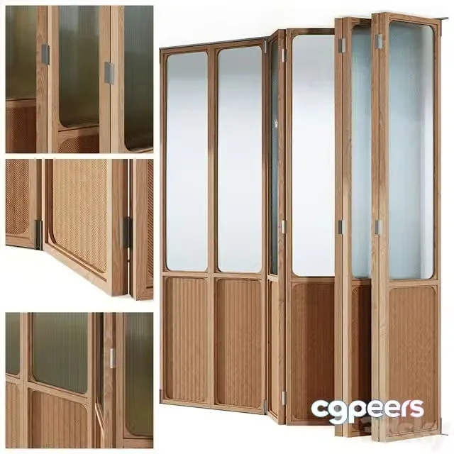 3ds Max Free – Sliding doors Folding partition 01