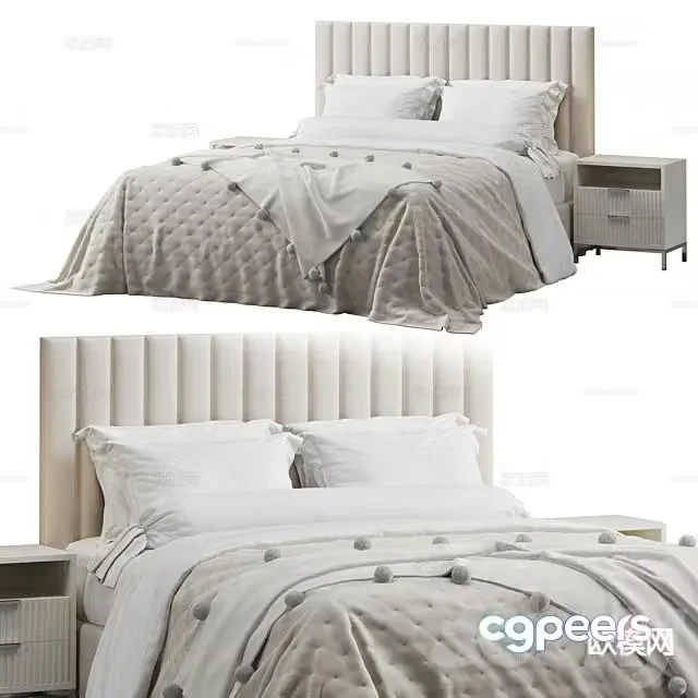 Double bed 3d model