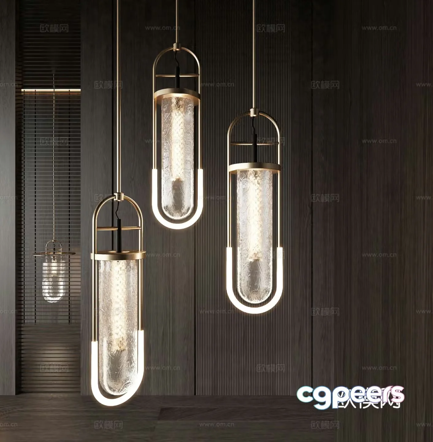 Modern chandelier 3d model