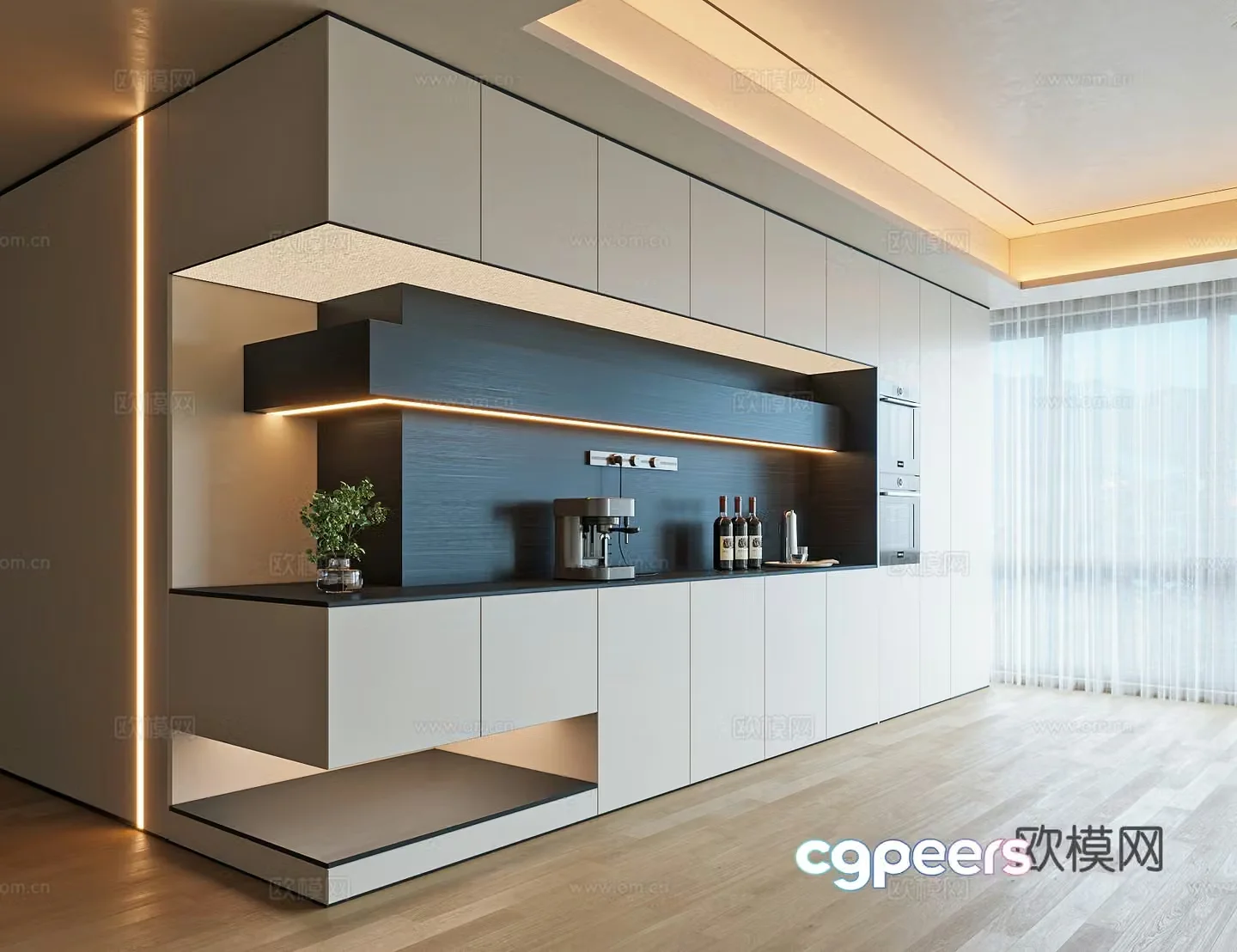 Modern Italian sideboard 3D model