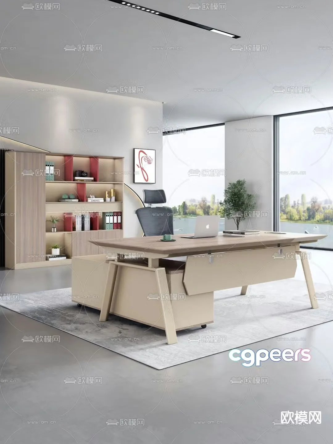 Desk desk desk boss desk 3d model