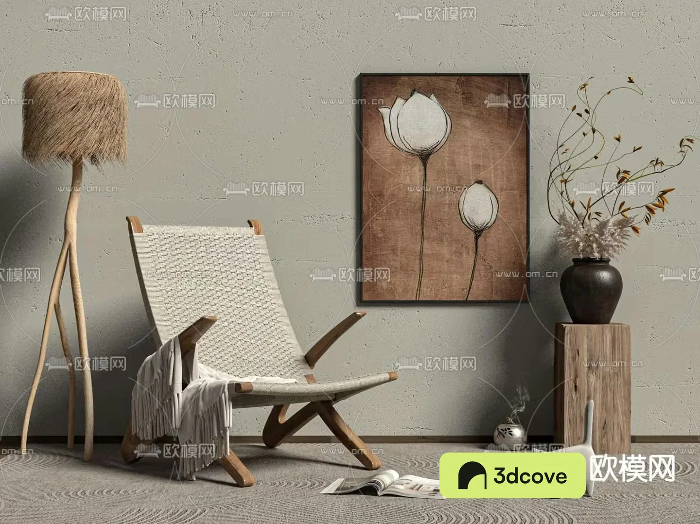 Wabi-sabi style leisure chair