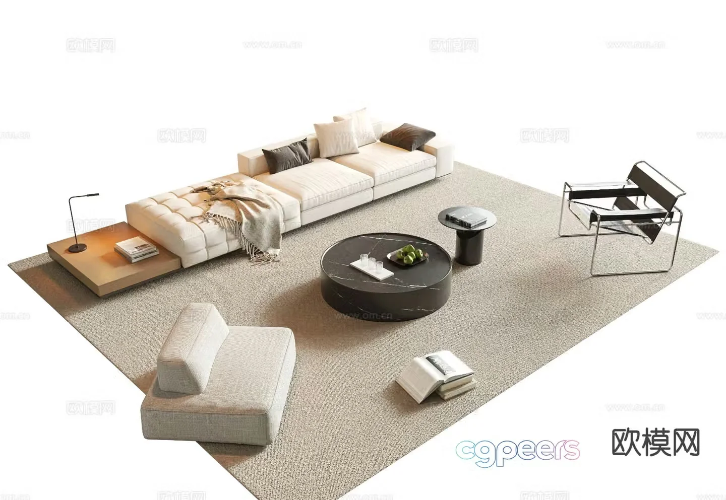 Modern sofa set 3d model