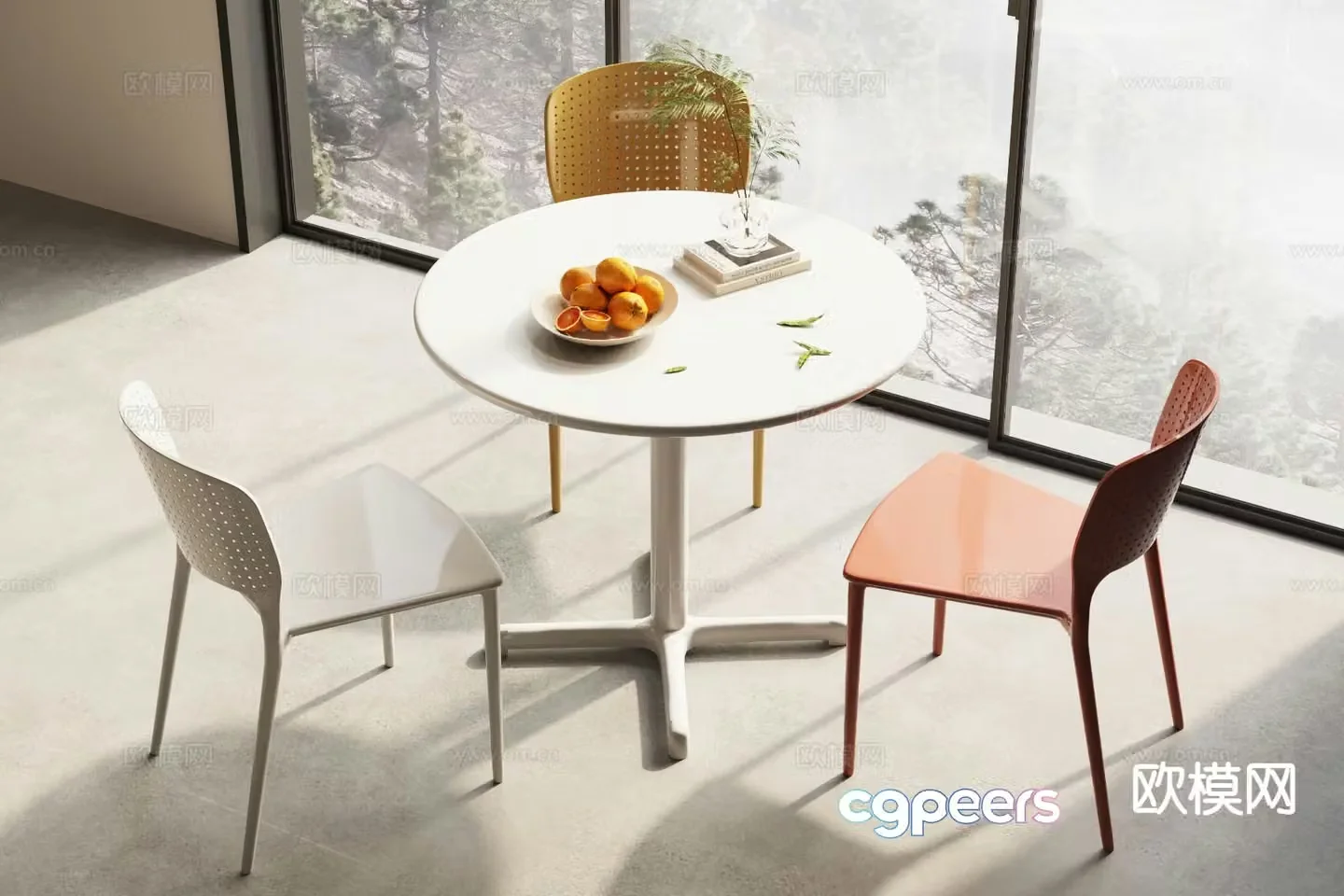 Leisure tables and chairs Negotiation tables and chairs 3d model