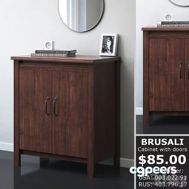 3ds Max Free – IKEA BRUSALI Cabinet with doors