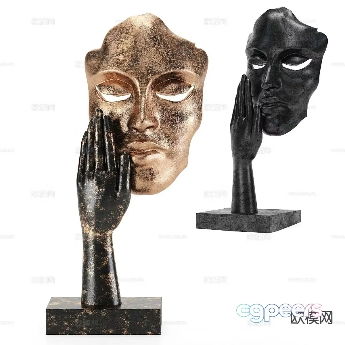 Human face sculpture 3d model