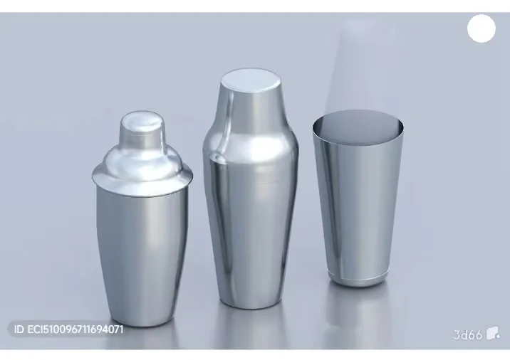 Silver Metal Cocktail Shaker 3D Model – 4523 – VRAY Render