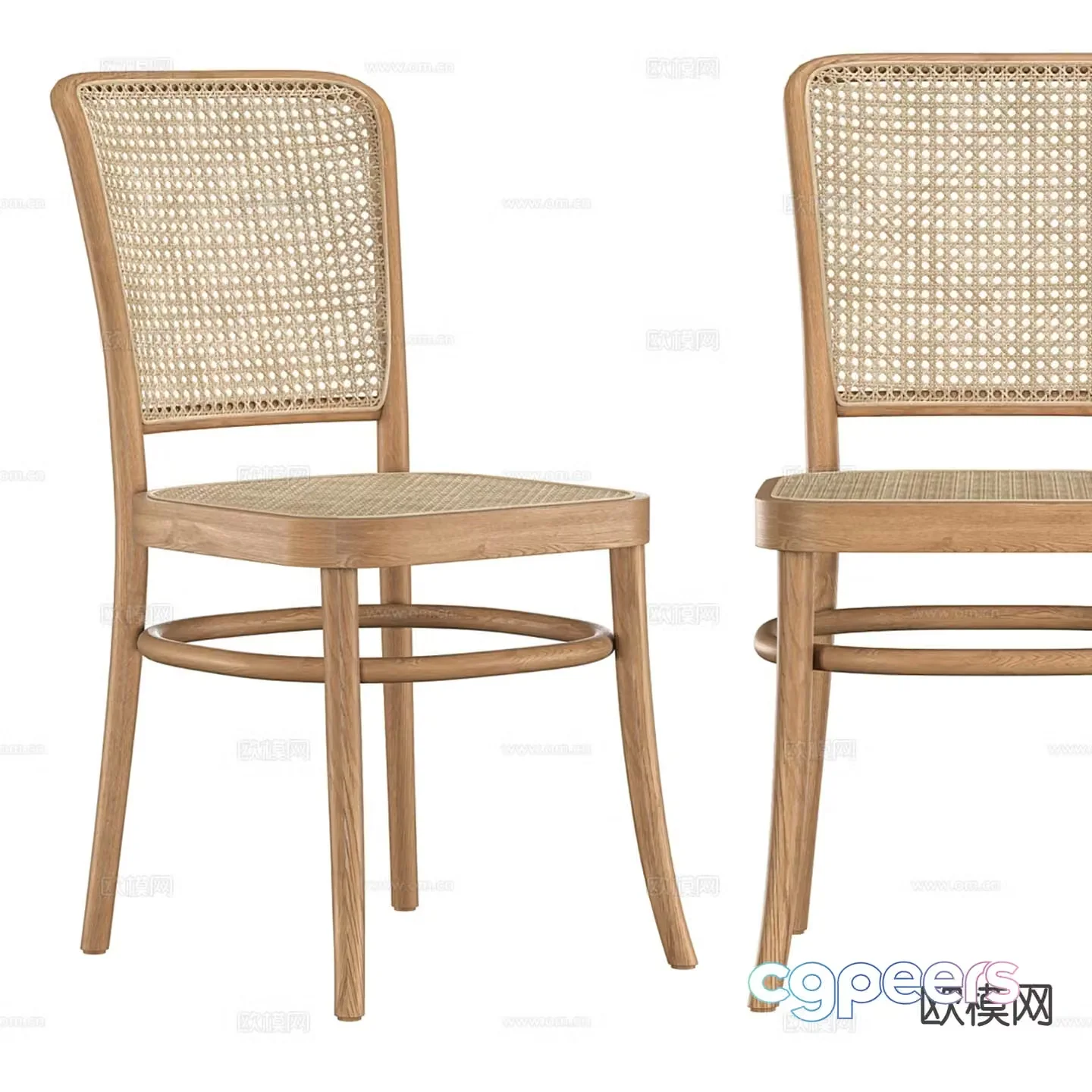 Nordic single chair seat 3d model