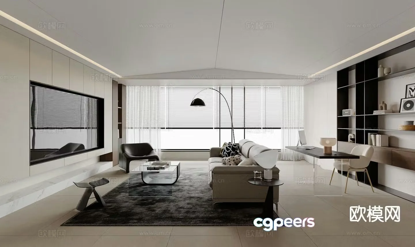 Modern living room 3d model