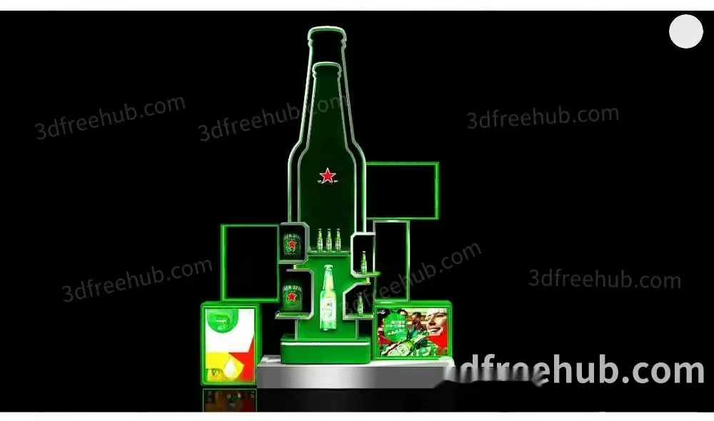 A Bottle Of Heineken Beer 3D Model – 22940 – VRAY Render