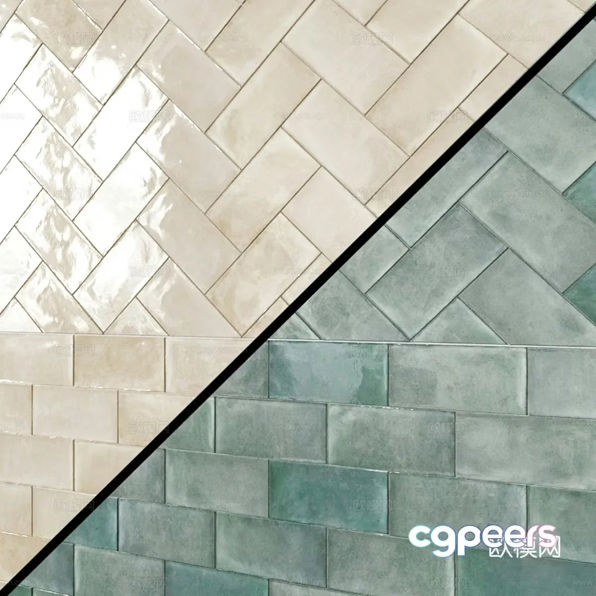 Ceramic tiles wall tiles bathroom tiles glazed tiles 3D model