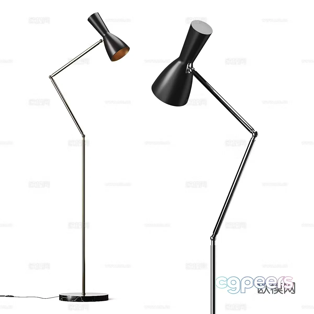 Modern Italian minimalist WORMHOLE floor lamp 3d model