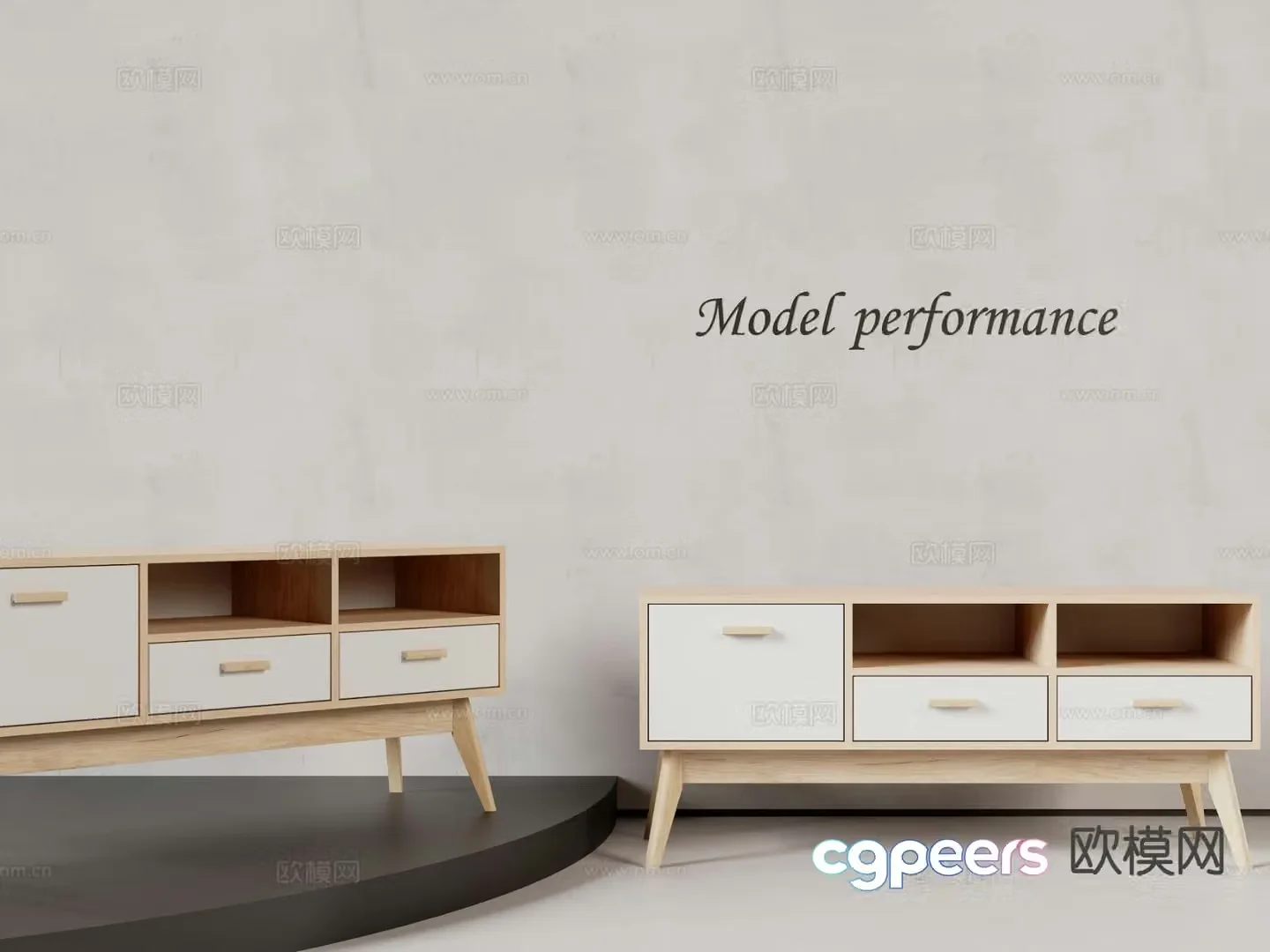 Nordic TV cabinet 3d model