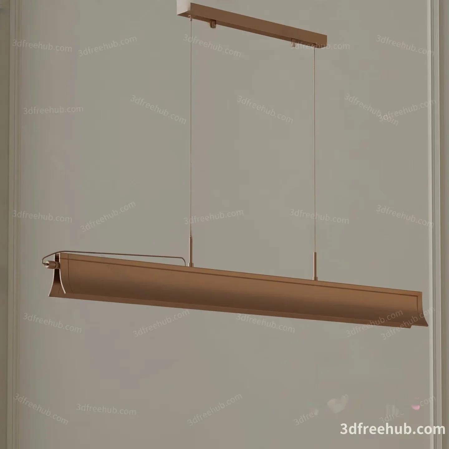 Gold Light Fixture 3D Model – 18982 – VRAY Render