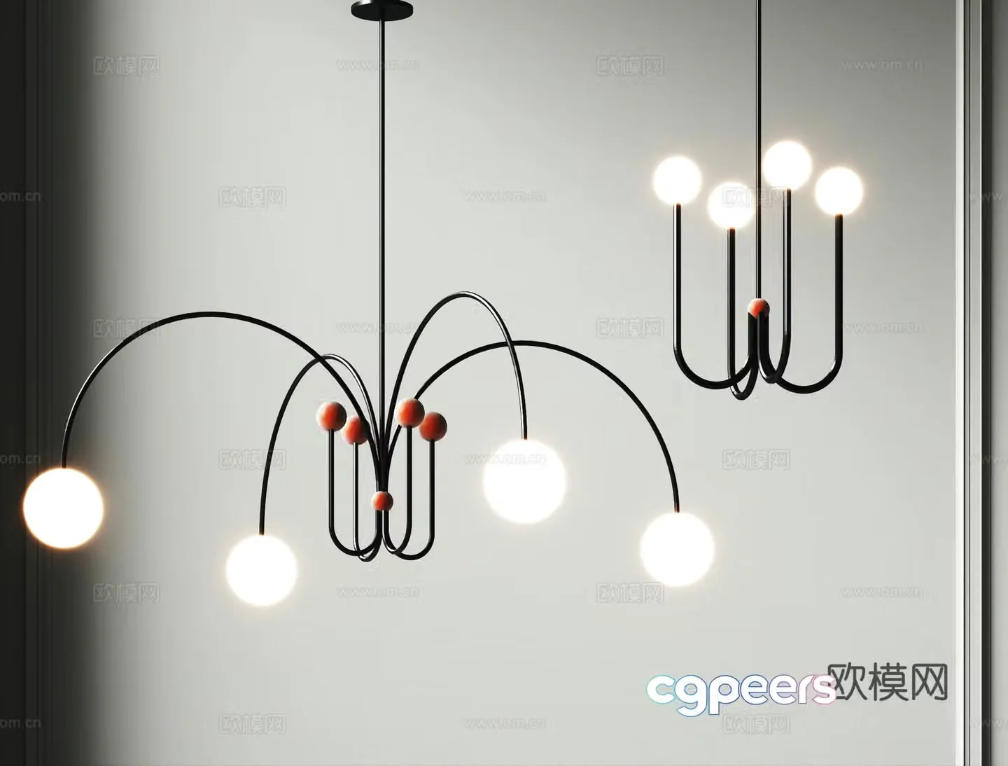 Modern chandeliers combination bar chandeliers small chandeliers bedside chandeliers living room chandeliers art chandeliers 3D model