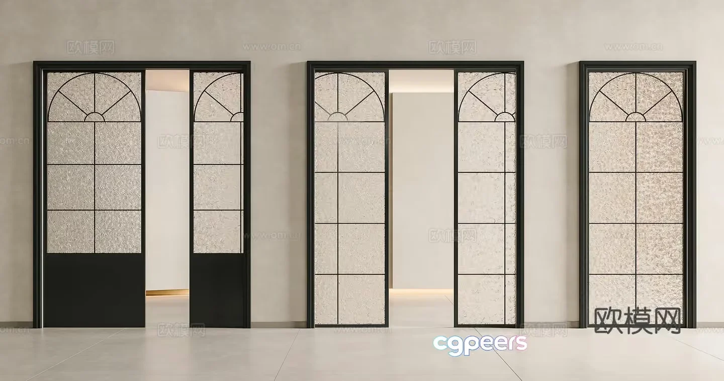 Modern Sliding Doors 3D Model – 21335 – CORONA Render