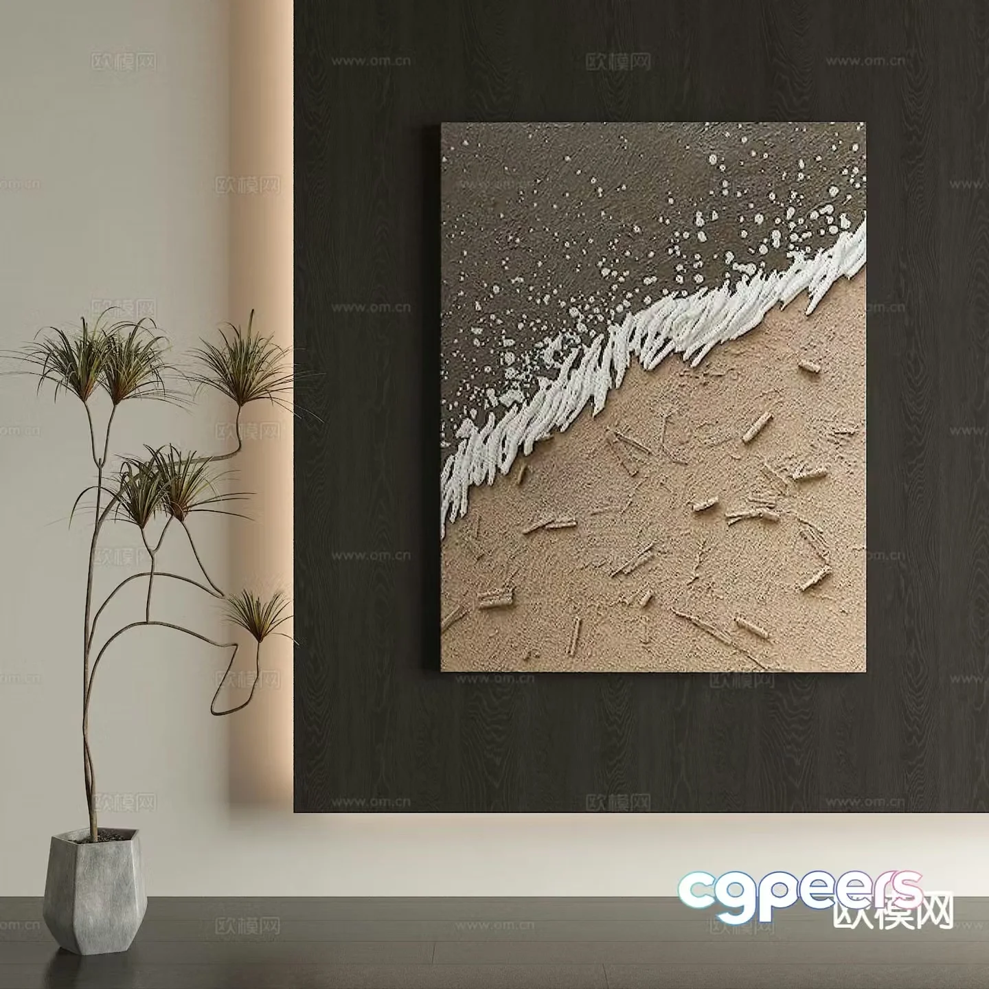 Medieval style art painting texture painting decorative painting 3d model