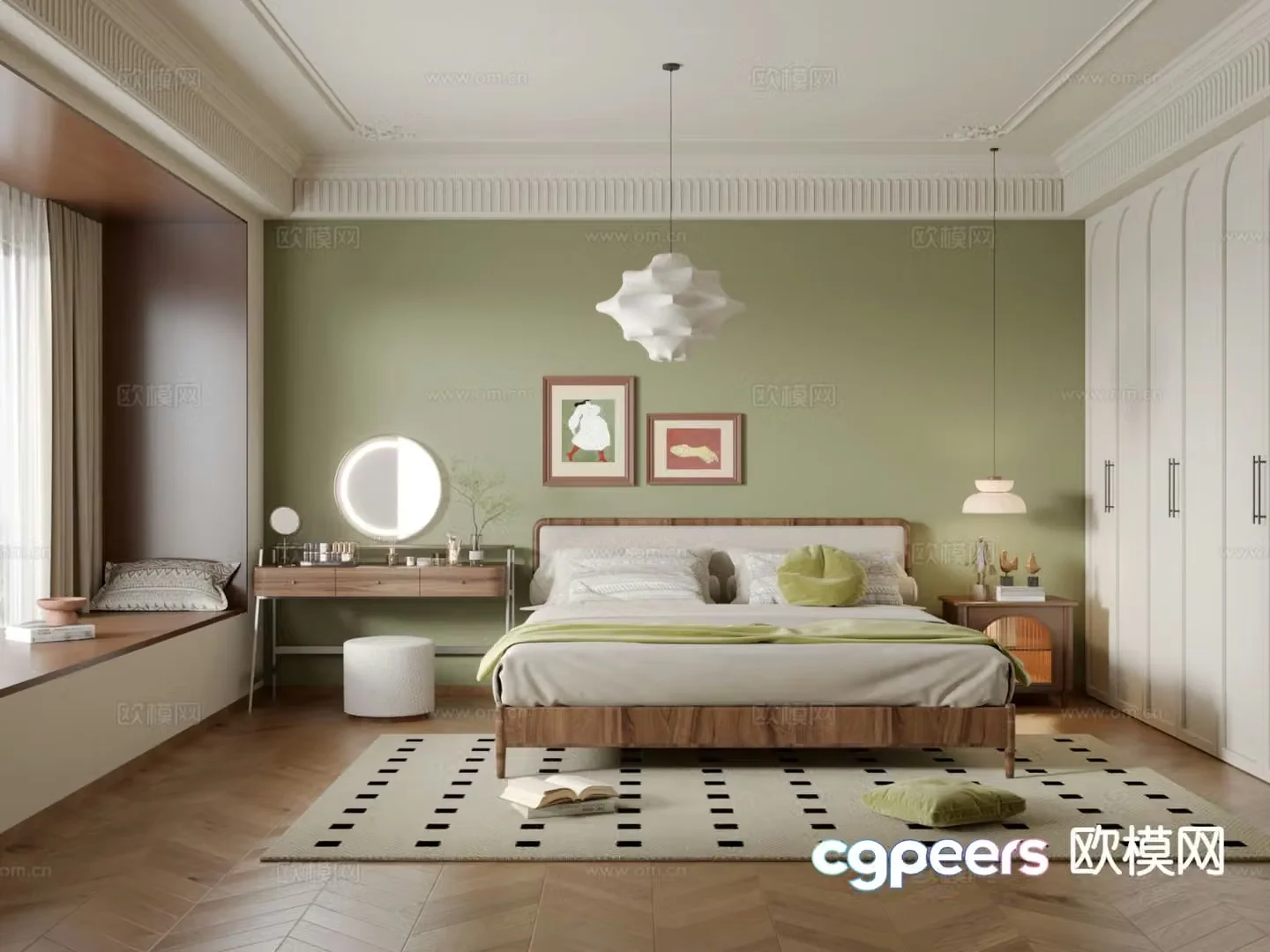 French bedroom master bedroom 3d model