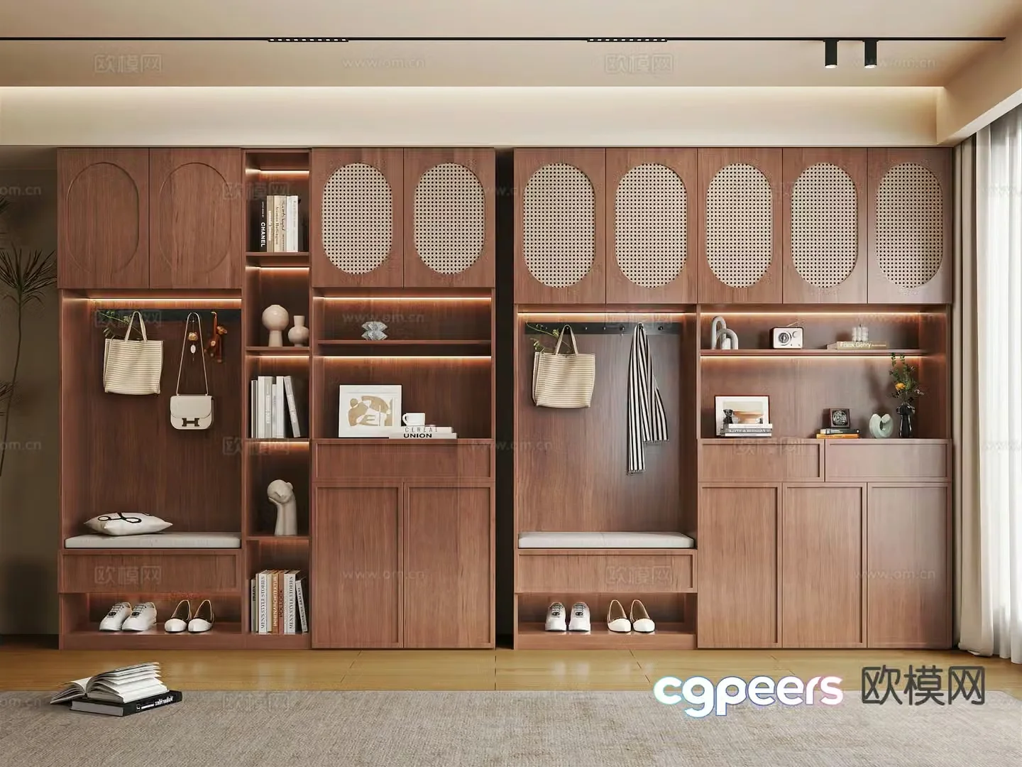 Medieval style shoe cabinet Entrance shoe cabinet 3D model