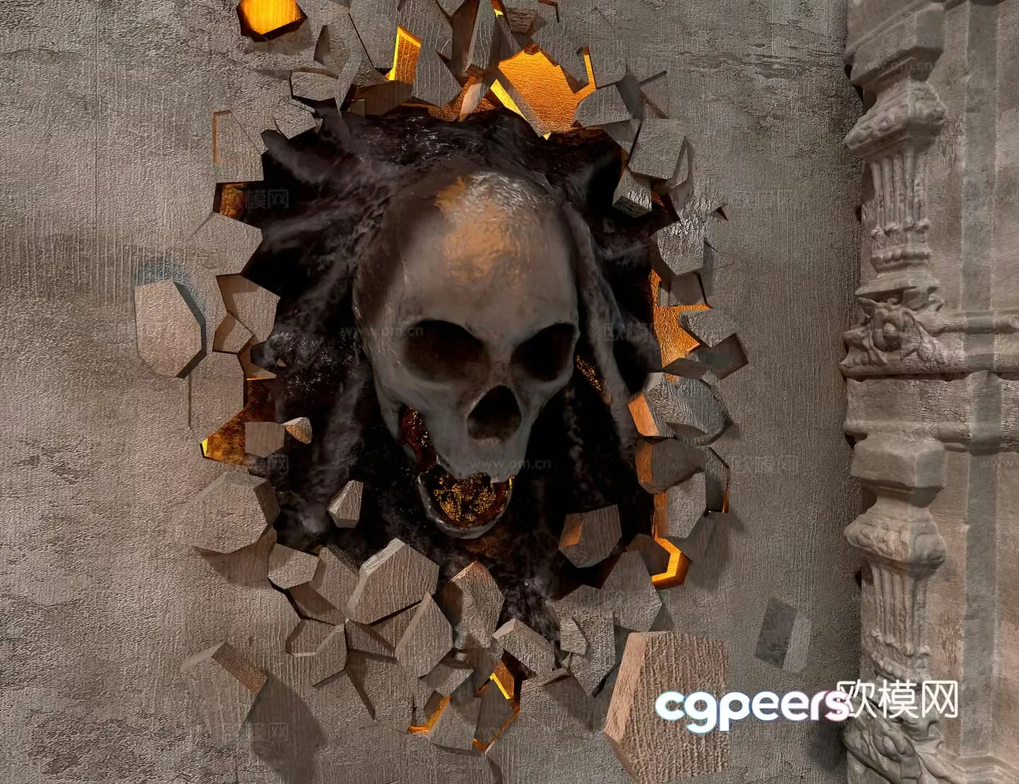 Skeleton Sculpture 3d Model