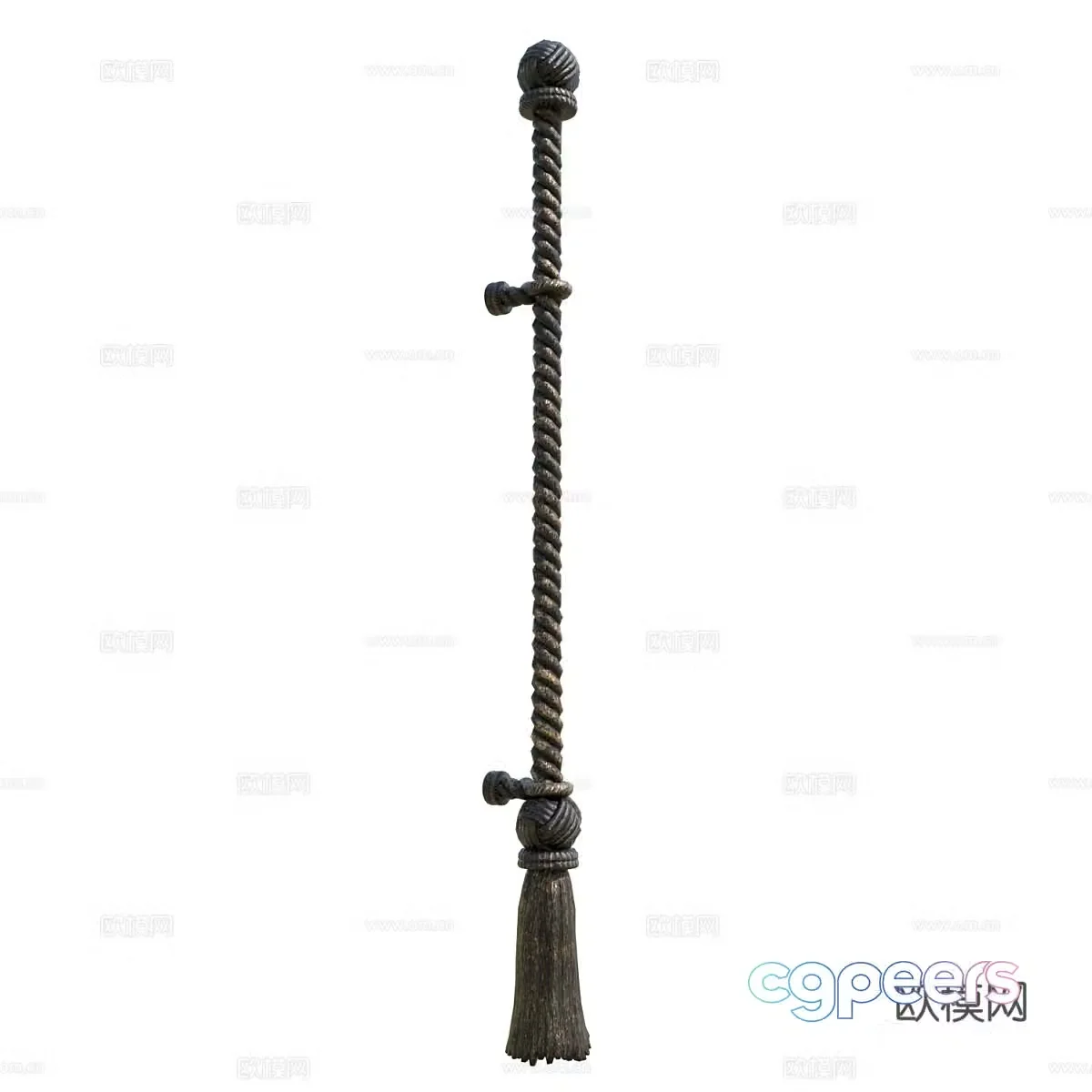 European door handle handle 3d model