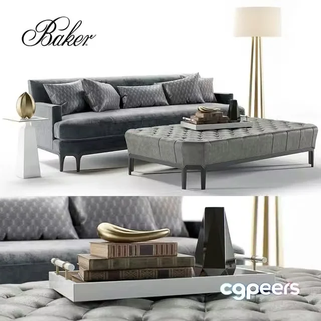 3ds Max Free – Baker Celestite Sofa
